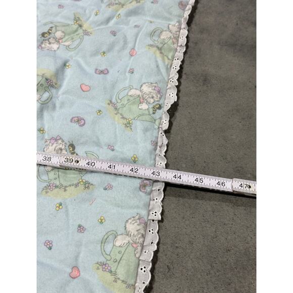Cute Puppy in the Garden, Vintage, Baby Blanket, Nursery, Decor, ~ 250507-WH 408 - Picture 6 of 6